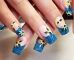 Glitzer mit Farbe und Airbrush
